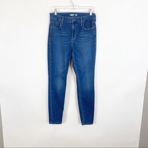 Old Navy Rockstar Super Skinny High Rise Blue Denim Jeans Size 8.